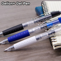 Schneider Gelion+ Gel Pen, Refillable and Retractable,Gel Ink Pen 0.5 mm Transparent Barrel, Black Ink School Office Stationery