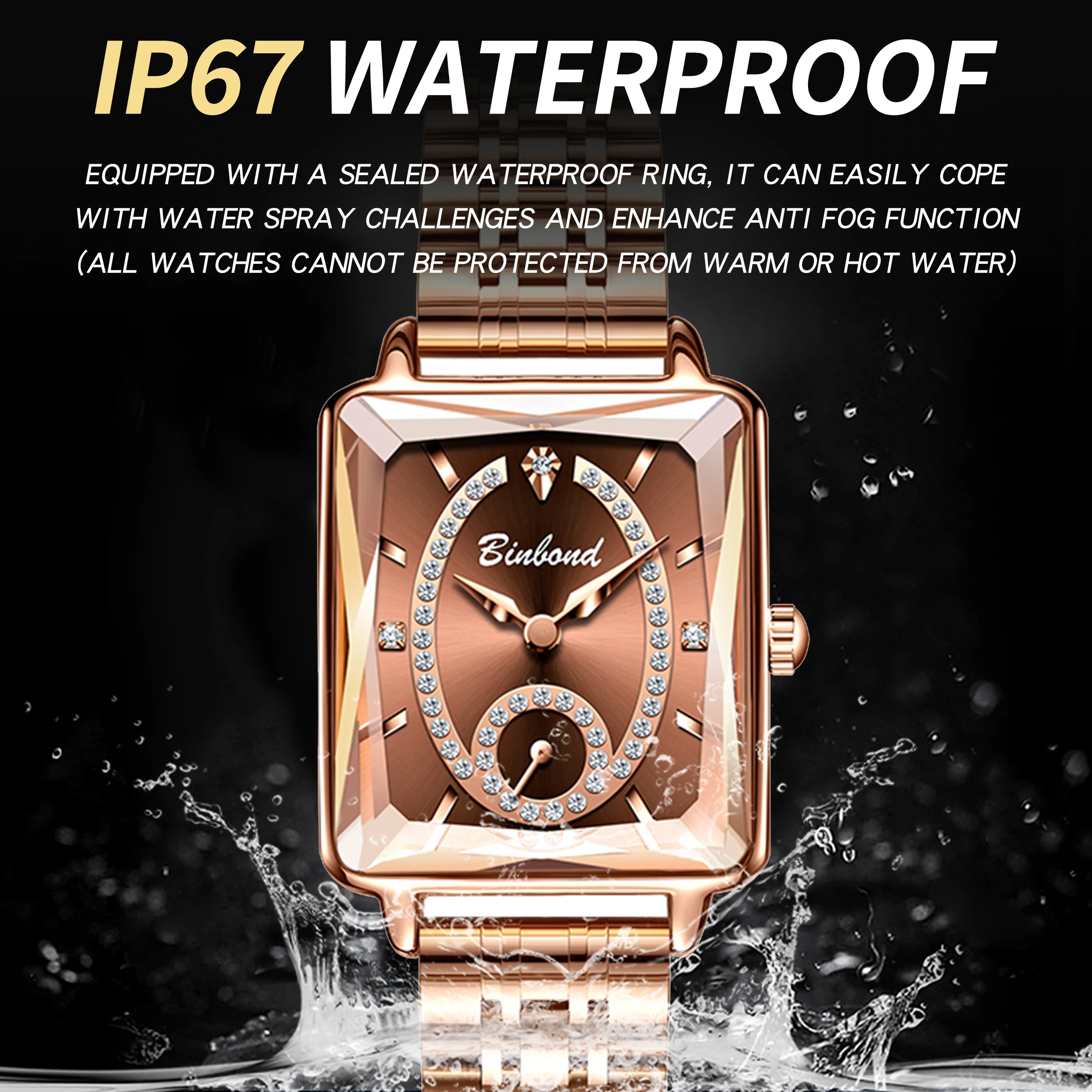BINBOND Orginal Quartz Watches For Women Precise Luminous Relojios Waterproof Ladies Watch Durable Casual Luxury Reloj +Box view 5