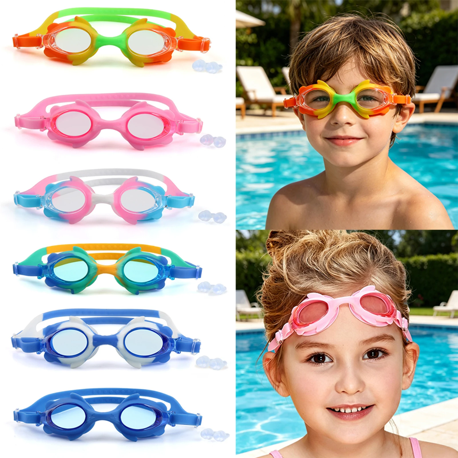 

Children's Swimming Goggles,Boys Girls Swim Goggles Age 3-12 Waterproof Youth Swimming Glasses For Outdoor Aquatic-Sports