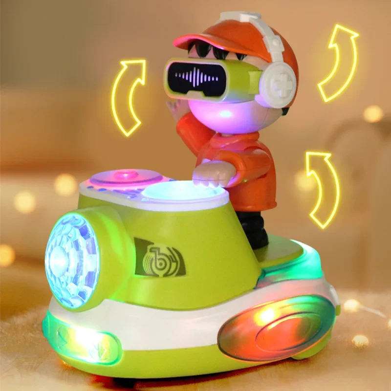 유아 DJ 자동차 전자 Bouncin 비트 음악 조명 바운스 액션 스윙 춤 장난감 아이 선물