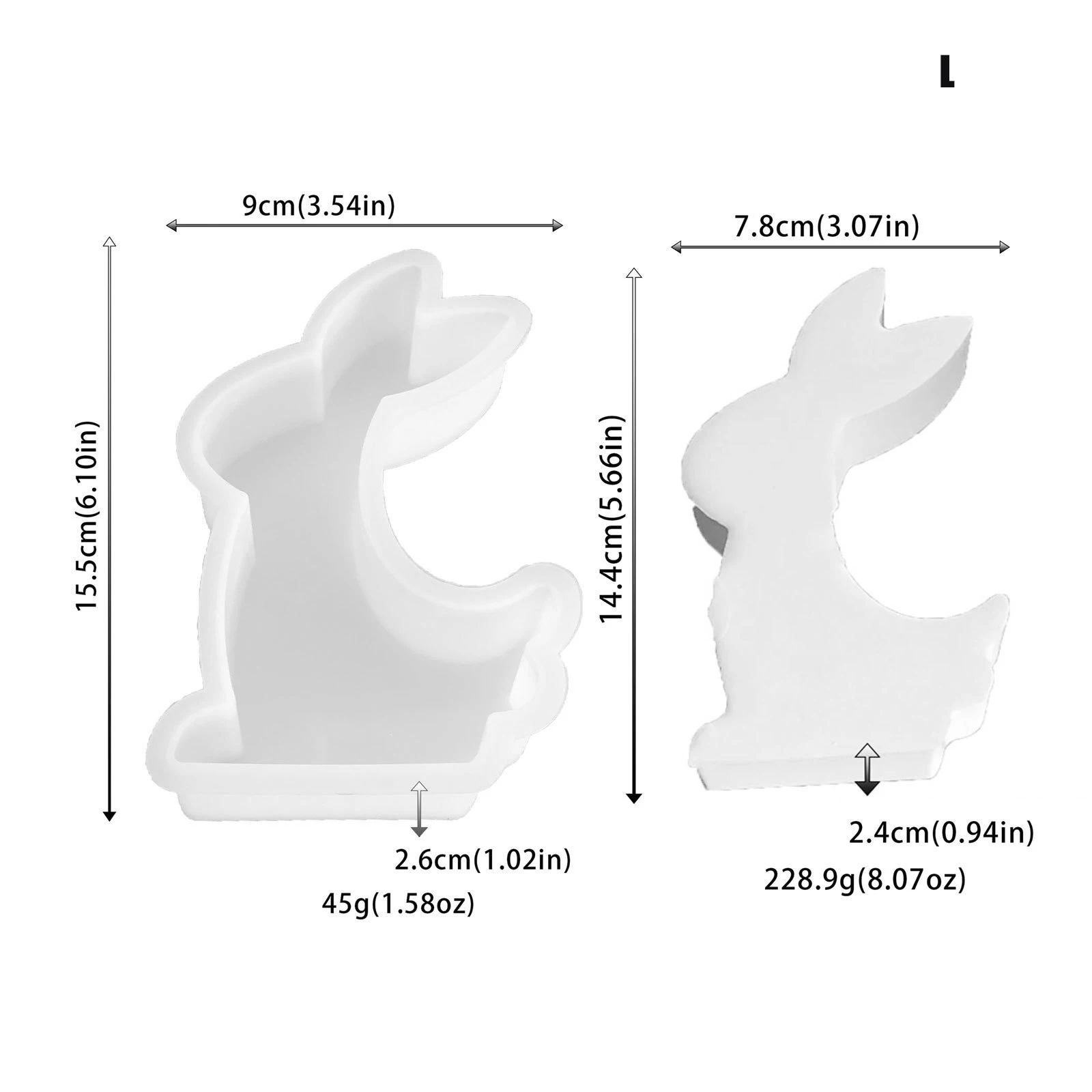 Easter Silicone Mold Large And Small Bunny Back Easter Egg Chocolate Diy Gypsum Cement Glue Mold Holiday Decoration Ornaments