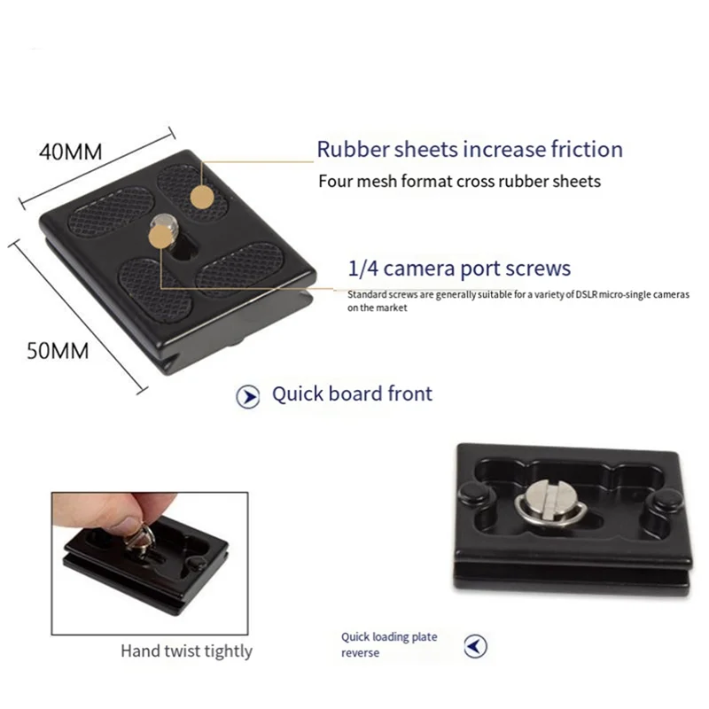 ABZZ-رأس الكرة 360 ° قطع غيار ملحقات حامل ثلاثي القوائم برأس كروي بانورامي دوار #4