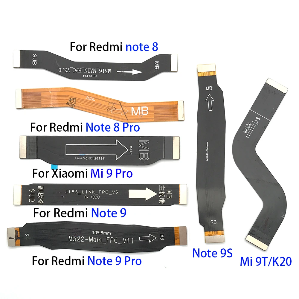 Główny kabel elastyczny do Xiaomi Redmi Note 9S 8 9 Pro K20 Mi 9T 9 Pro Podłącz płytkę główną do taśmy ekranu LCD