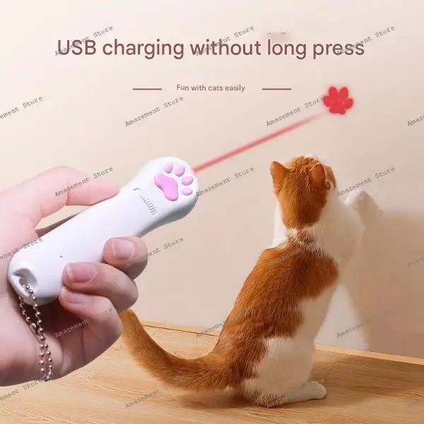 Ручка для дражниния кошек, светильник для зарядки, игрушка для кошек, котенок, самостоятельный для облегчения скуки, инфракрасная указка, палочка для дражниния кошек