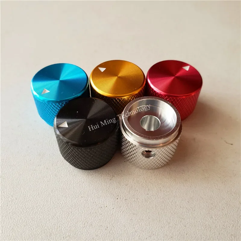 

5pcs Aluminum Alloy Knob For Potentiometer Knobs Knurled Electrical 20*15.5mm Button Volume Switch Knobs Tube Amplifier Control