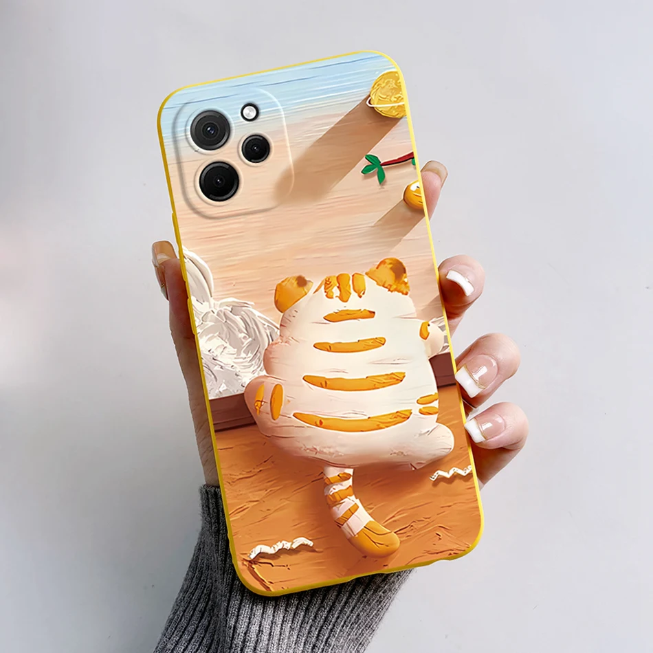 For Huawei nova Y61 Case Huawei nova Y61 Cover EVE-LX9N EVE-LX3 Phone case NOVAy61 Cute Bear Cartoon Frog Shockproof Back Cover