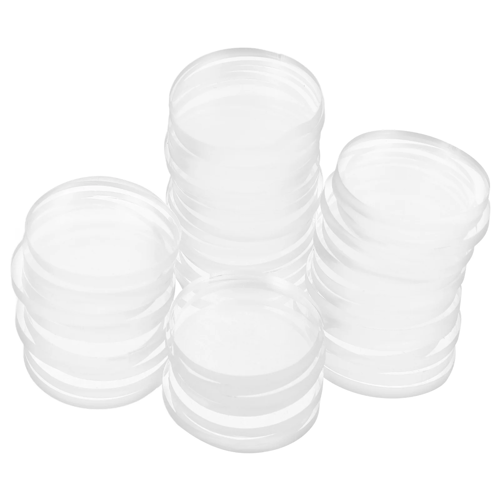 50pcs Non-Adhesive Transparent Round Glass Table Top Bumpers Anti Slip Pads For Furniture Clear Rubber Studs Keep Glass Table To