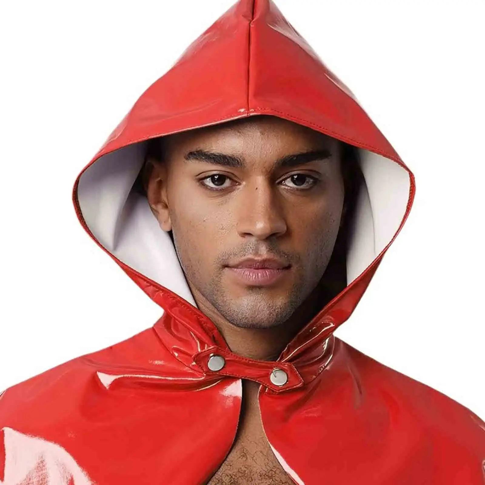 

Мужской аксессуар для косплея на Хэллоуин, плащ с капюшоном, накидка-болеро, модные глянцевые маскарадные карнавальные вечерние плащи для ролевых игр