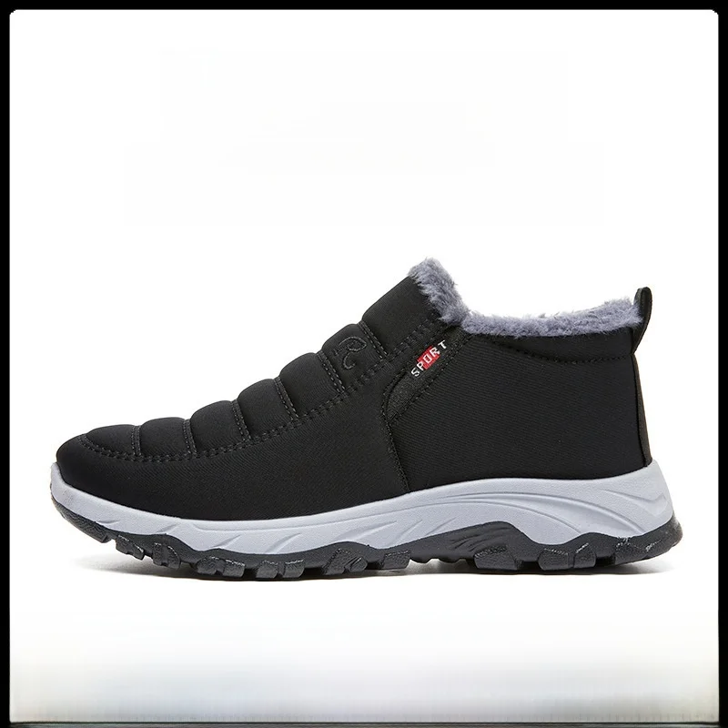 

Men's Winter Thiened Fce Lined Snow Boots Large Size Warm Couple Boots Outdoor Casual oes Breathable Cotton Boots