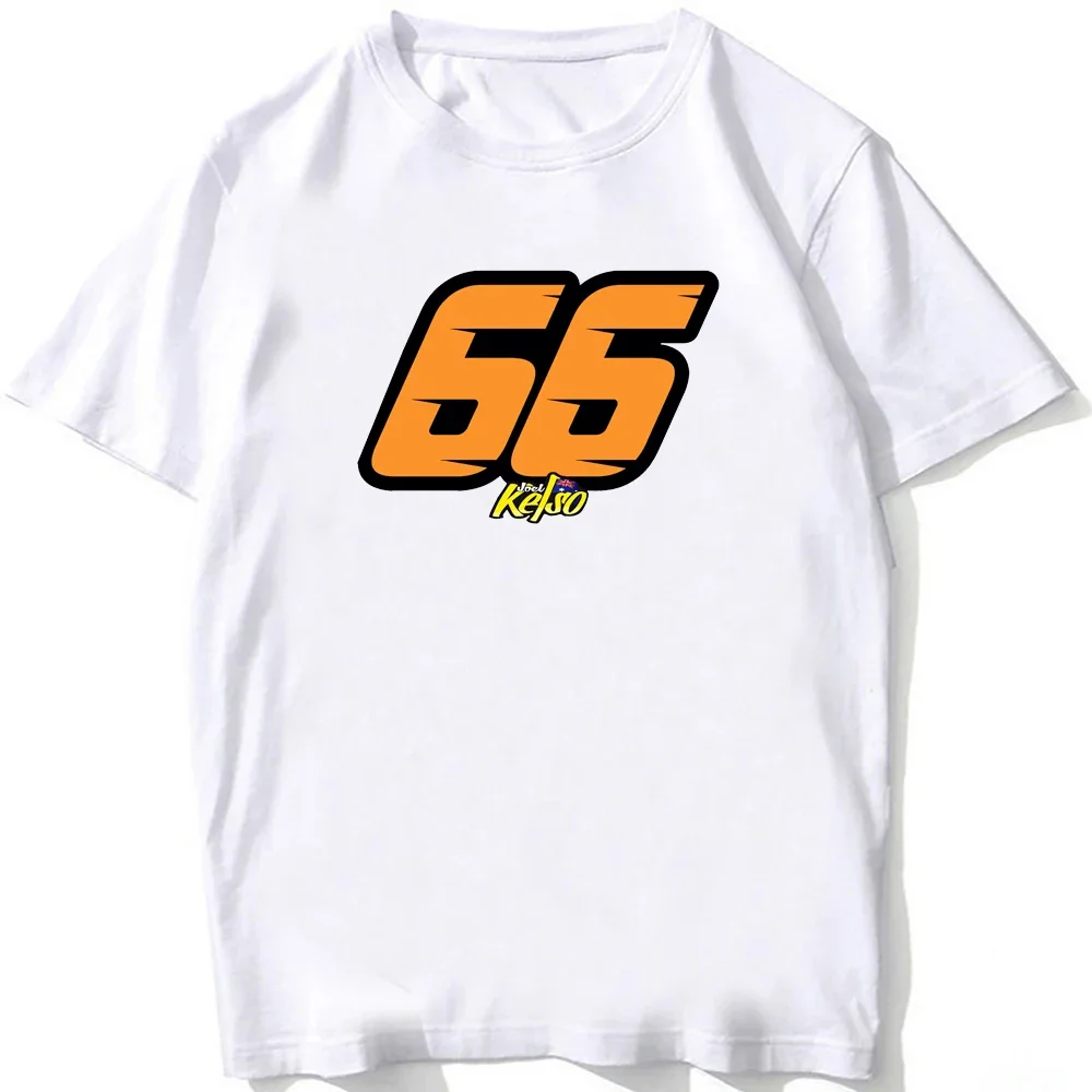 Joel Kelso #66 GP Race T-Shirt New Men Short Sleeve Adventure Sport TShirt Hip Hop Boy Casual White Tops Motorcycle Rider Tees