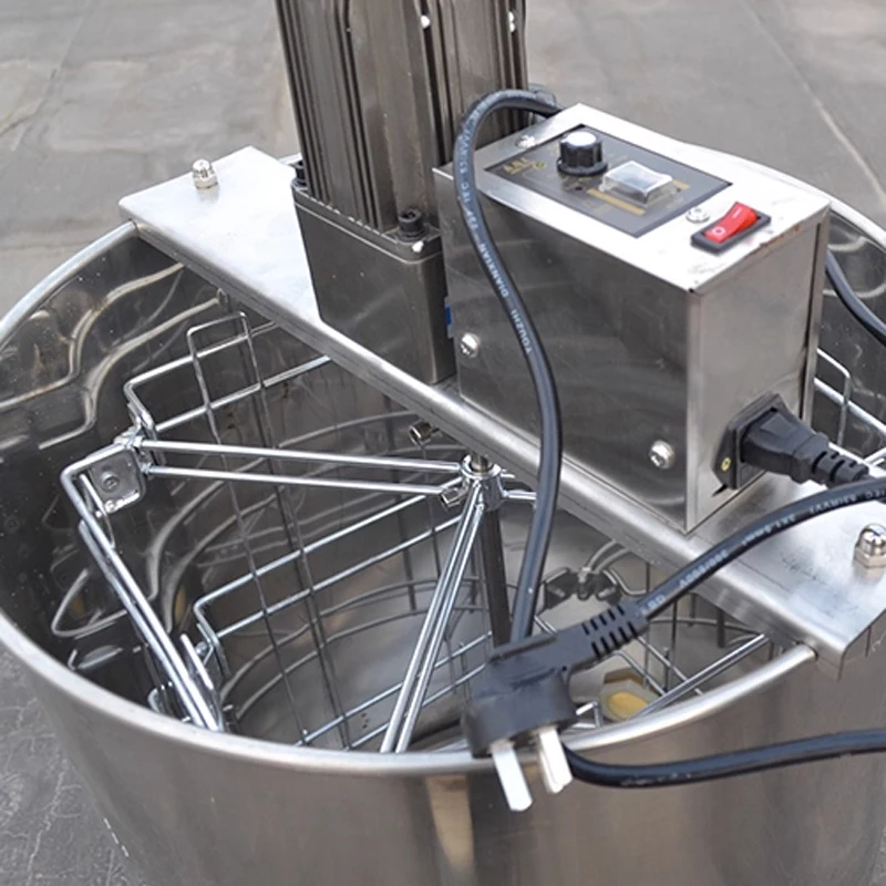 مستخرج العسل 304 الفولاذ المقاوم للصدأ سميكة تربية النحل 4 إطار مستخرج العسل الكهربائي فاصل العسل أدوات تربية النحل