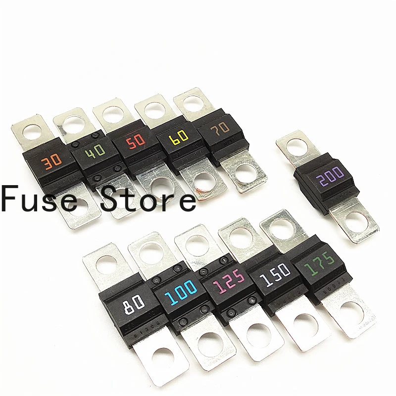 10PCS Imported Bolt Automotive Fuse 498 S6 S7 30A 40A 50A 60A 70A 80A 100A 125A 150A 175A 200A base