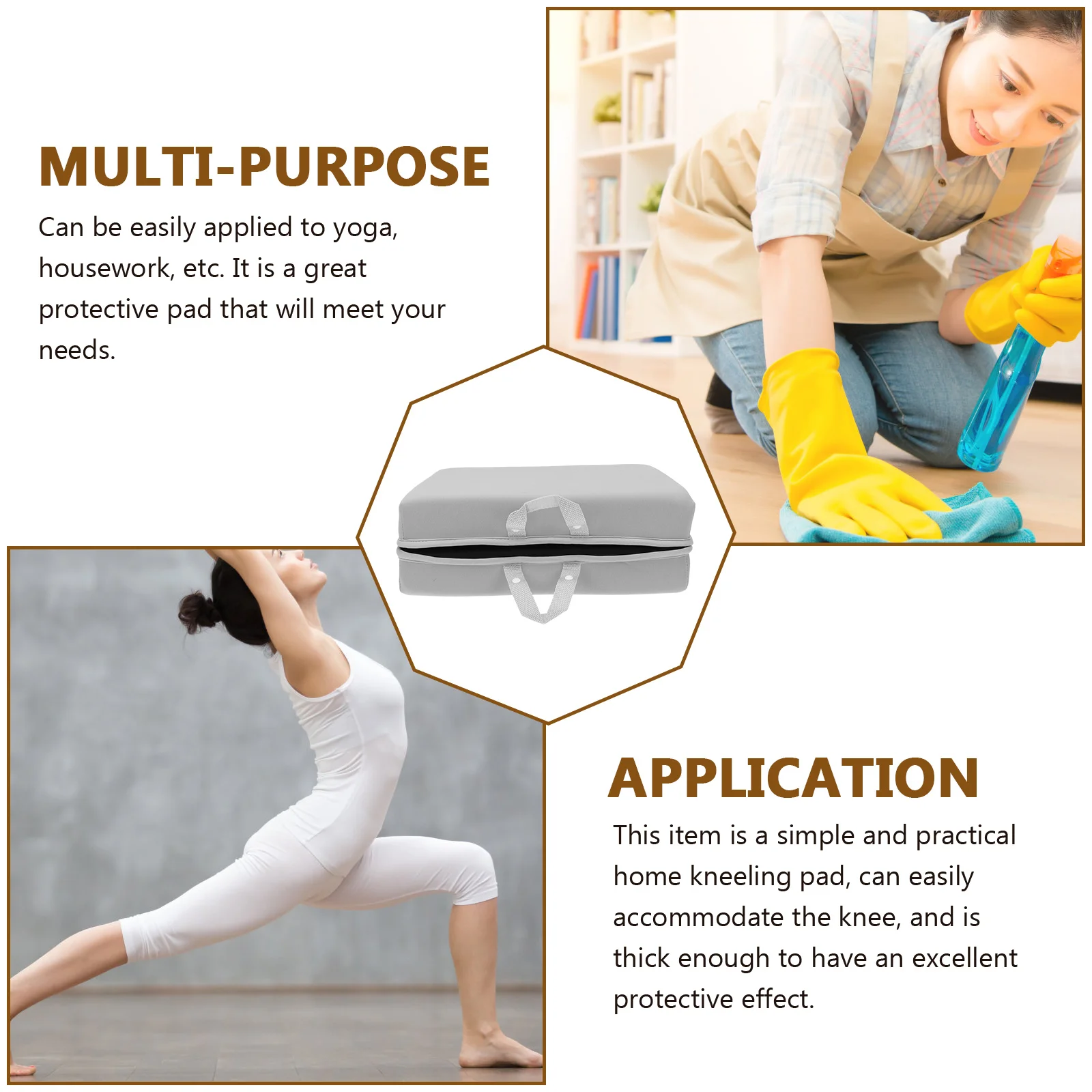 

Thickened Yoga Kneeling Pad Home Cushion Durable Soft Sponge Mat Garden Exercise Support Yoga Cushion Flat Support Pad