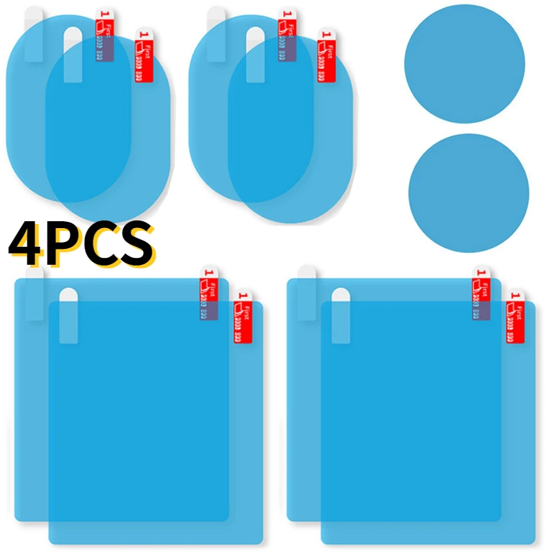 

4PCS Rainproof Car Accessories Car Mirror Window Protective Sticker for Car Motorcycle Bicycle View Mirror AntiFog Film Sticker