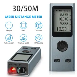 30M 50M Mini Laser Rangefinder Digital Tape Measure Laser Ruler USB Charge Aluminum Alloy Fuselage Measuring