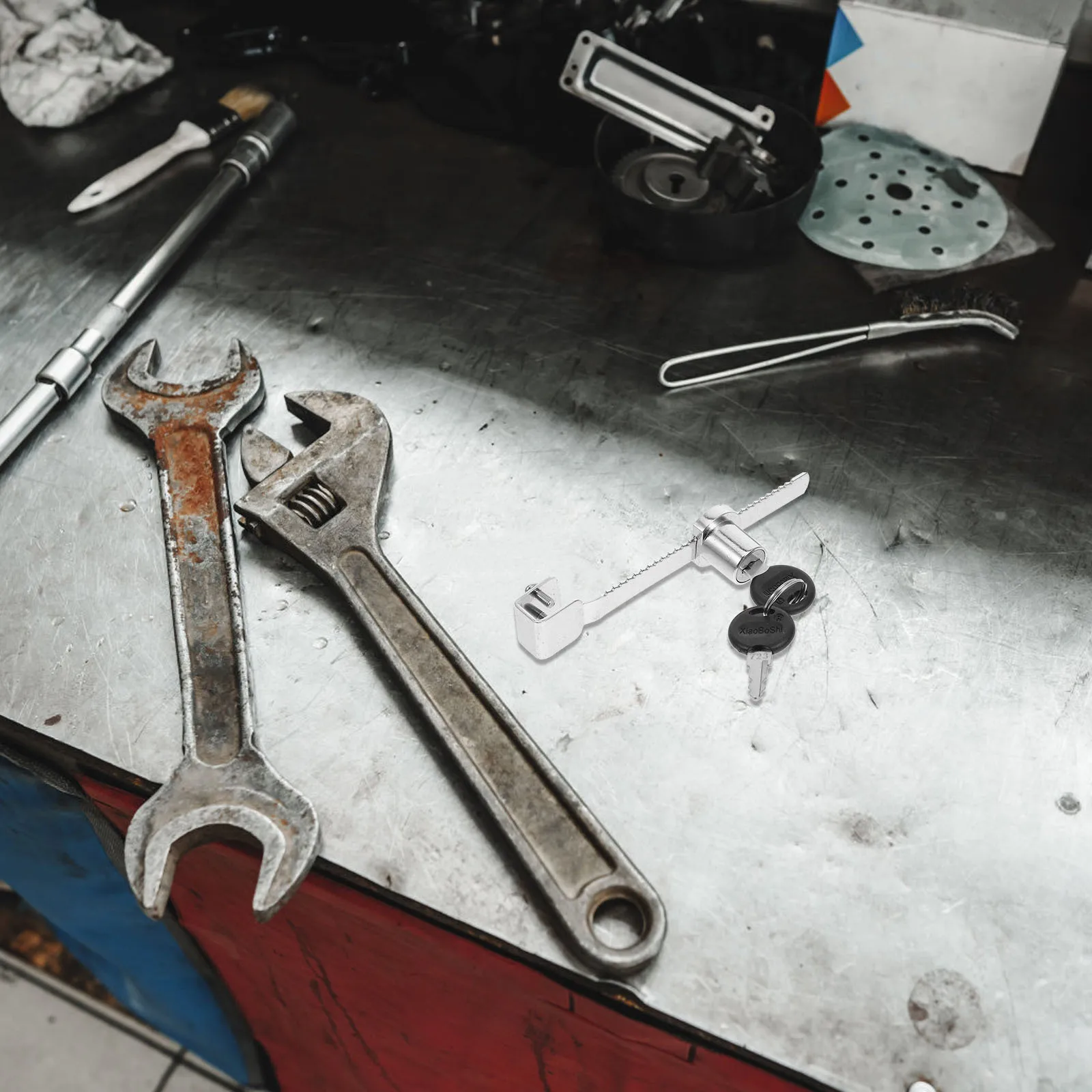 1 Juego de cerradura para congelador de helados, puerta corrediza de vidrio, cerradura de seguridad con trinquete para vitrina, cerraduras para cajón de nevera profunda con llave