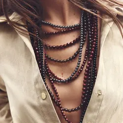 Zaa Luxurious and Elegant Handmade Pearl Imitation Women's Necklace, Exaggerated Women's Necklace, Party Banquet Wedding Jewelry