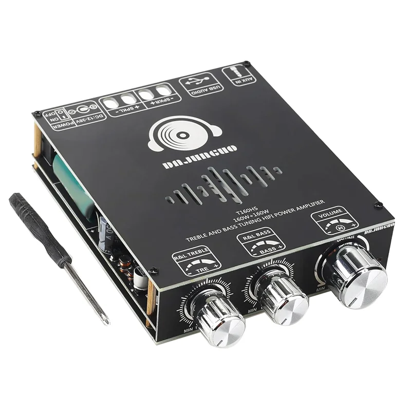 T82C Vendita Calda-DAJUNGUO T160HS Scheda Amplificatore di Potenza Bluetooth Con Subwoofer 2.0 Canali 160Wx2, TDA7498E Amplificatore di Potenza Audio Digitale