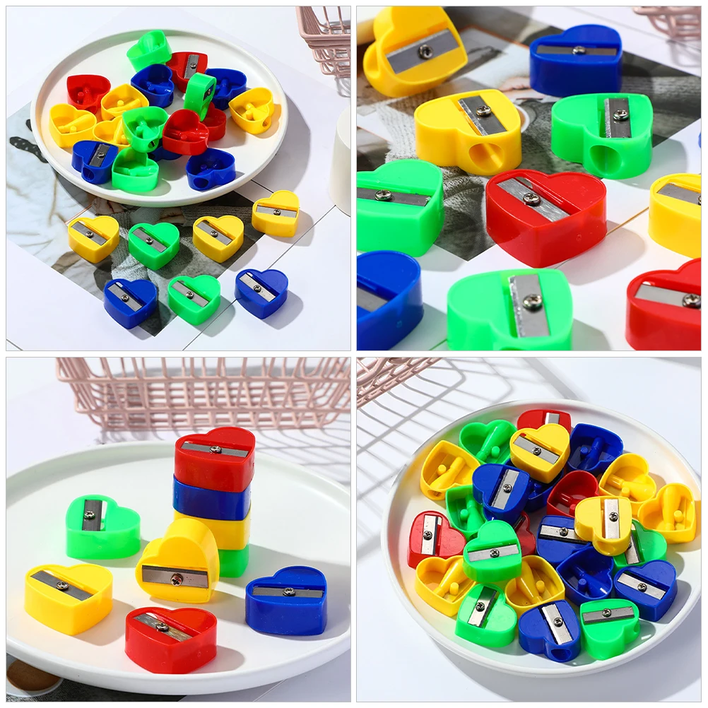 

80 Pcs Pencil Sharpener Colored Sharpner Sharpenerr Sharpners Knife Plastic Child