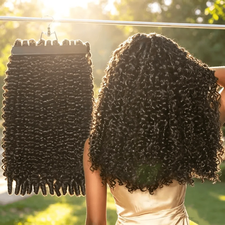 Burmese Curly Bundles Human Hair Curly Human Hair Bundles with Spiral End 1/3/4Pcs Unprocessed Virgin Hair Quick Weave for Women Natural Black