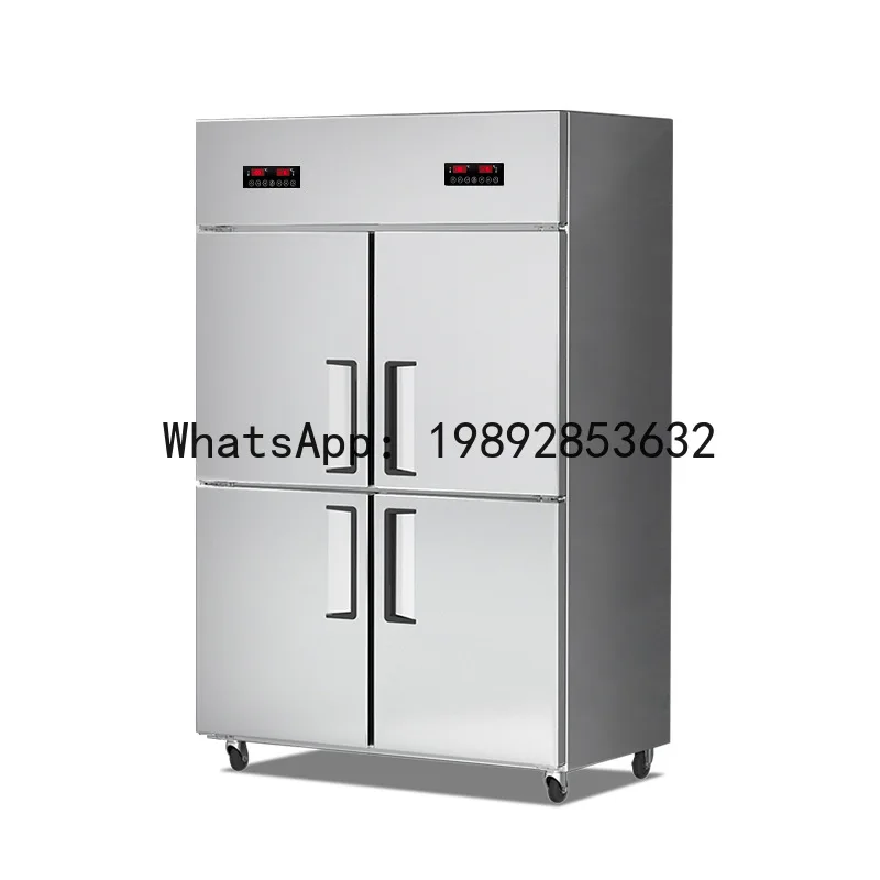 

KK Commercial kitchen refrigerator freezer, hotel restaurant upright six-door dual-temperature display case