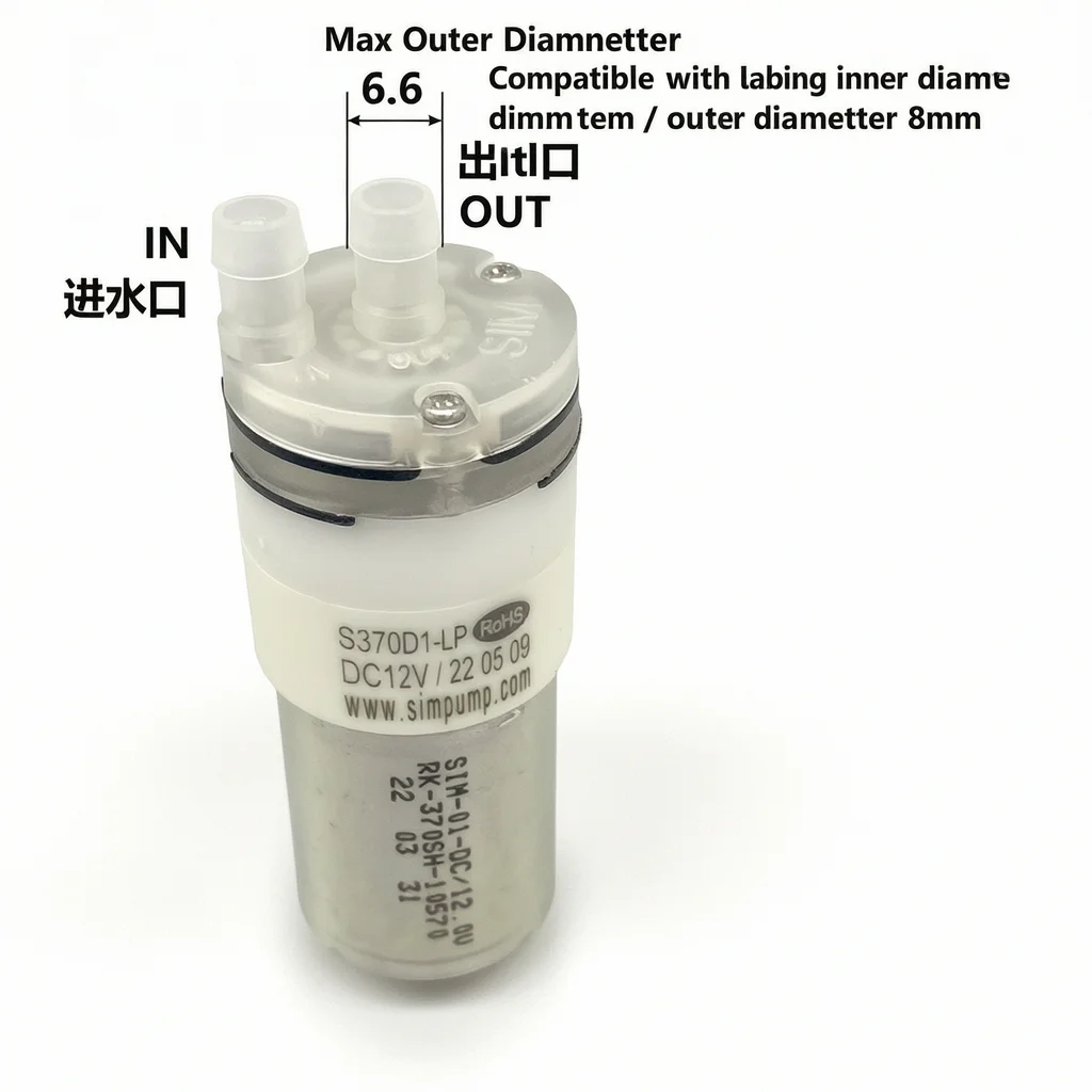 S370D1 LP Carbon Brush 370 Micro Water Pump Liquid Pump DC12V Water Dispenser Self Priming Pump Replacement Part