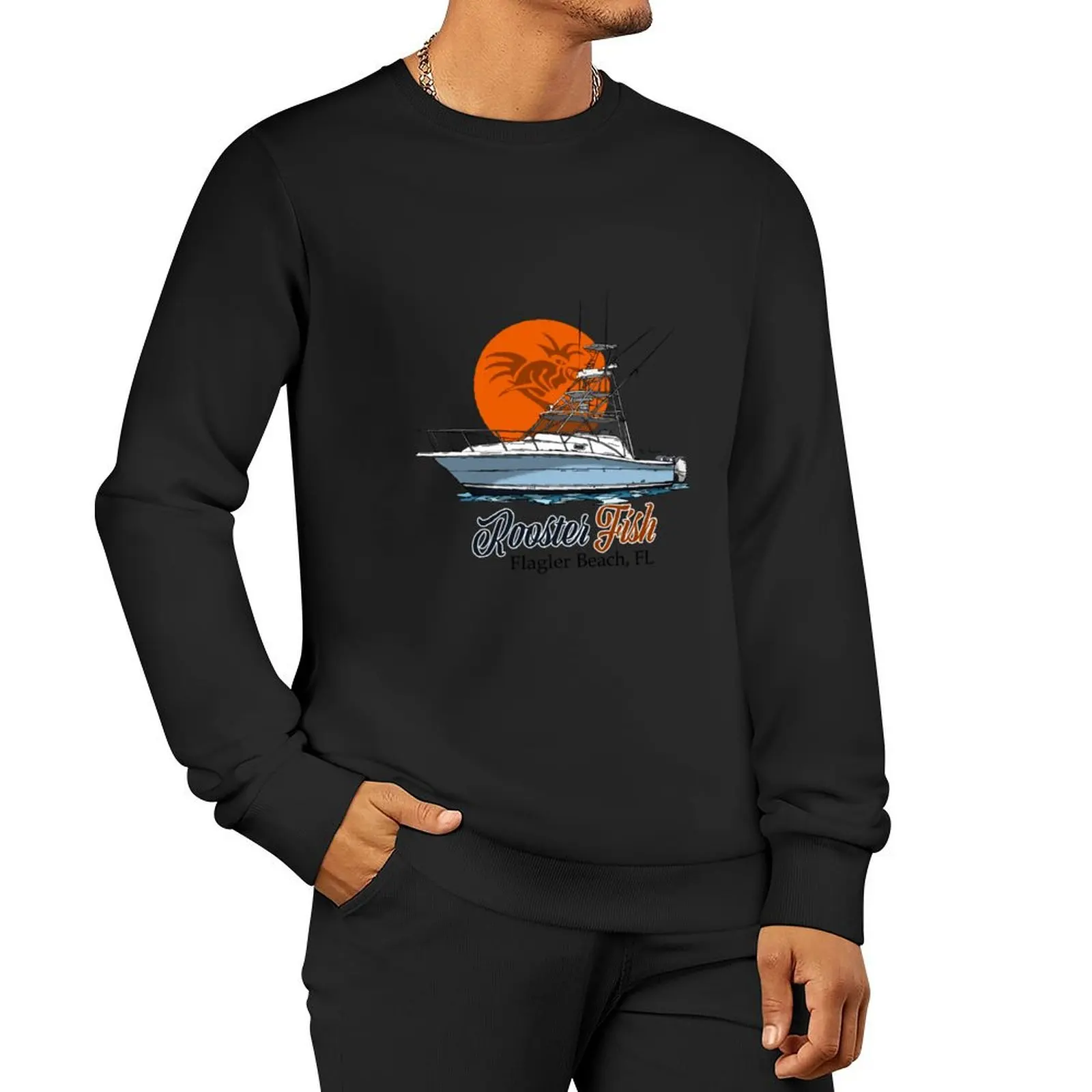 Rooster Fish Flagler Beach, Florida Pullover Hoodie aesthetic clothing anime sweatshirt