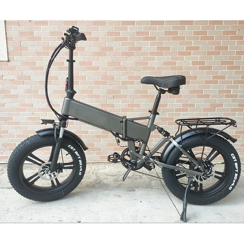 

750w Dual Motor Fat Tire Folding Ebike Manufacturer Electric Bicycle and E Bike 48v 15ah Lithium Battery