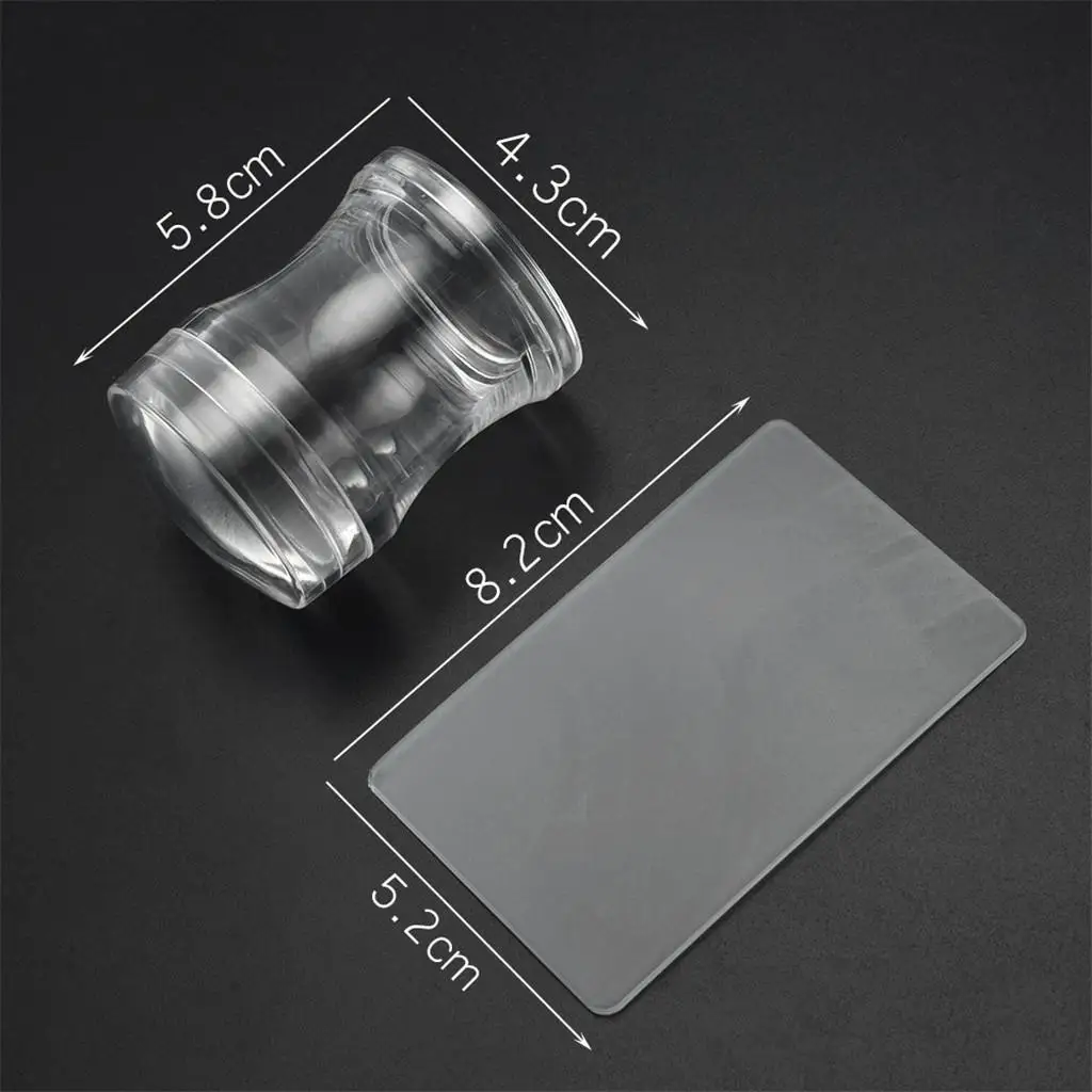 Nail Printing Seal Dual Head Silicone Stamper Kit for DIY Nail Stickers Manicure Accessories