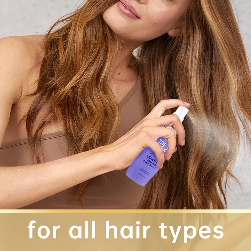 55ml PURC Leave-In Hair Spray Conditioner Coconut Oil Repair Damaged Frizz Treatment Oil Straightening Shiny Smooth Hair Care