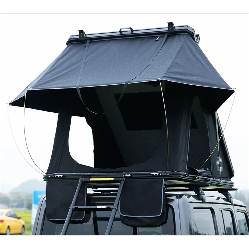 Aluminium Triangle Camping SUV Rooftop Hard Shell Cover Car Roof Top Tent For Sale 2