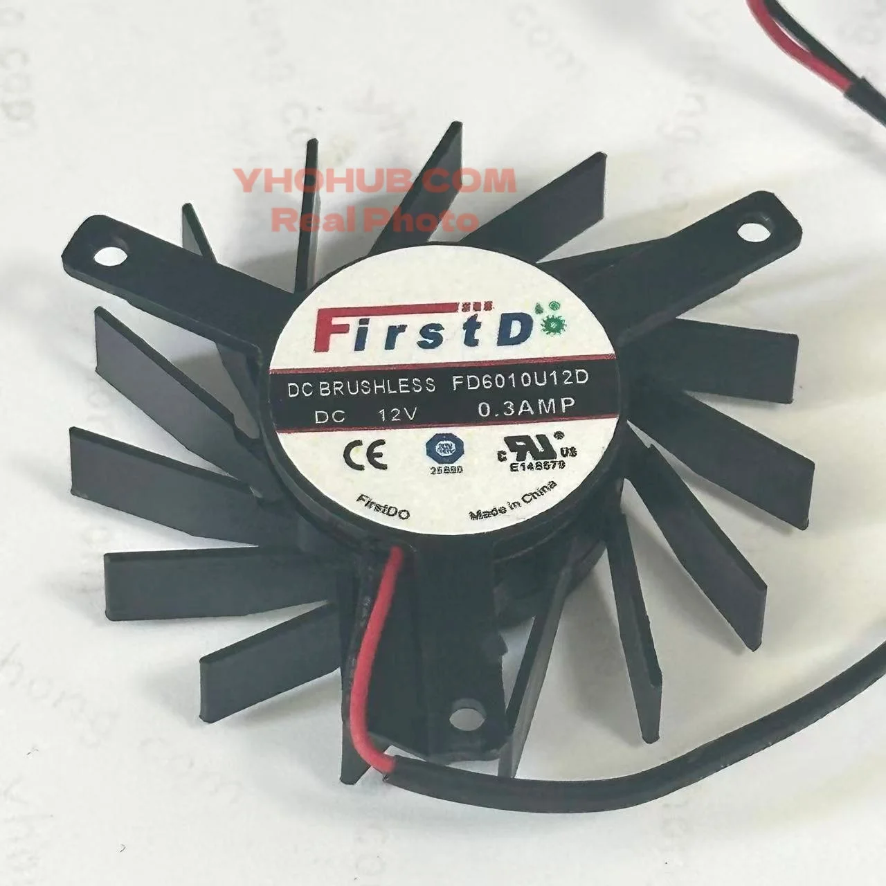 FIRSTD FD6010U12D DC 12V 0.3A 2-Wire Graphics Card Fan