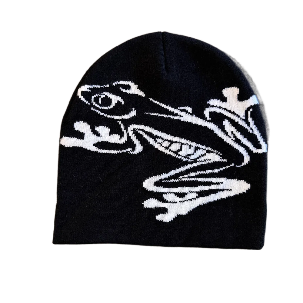 قبعة متماسكة عالية الجودة على شكل ضفدع تحافظ على الدفء لحماية الأذن قبعة محبوكة للسيدات كاجوال للنساء/الرجال