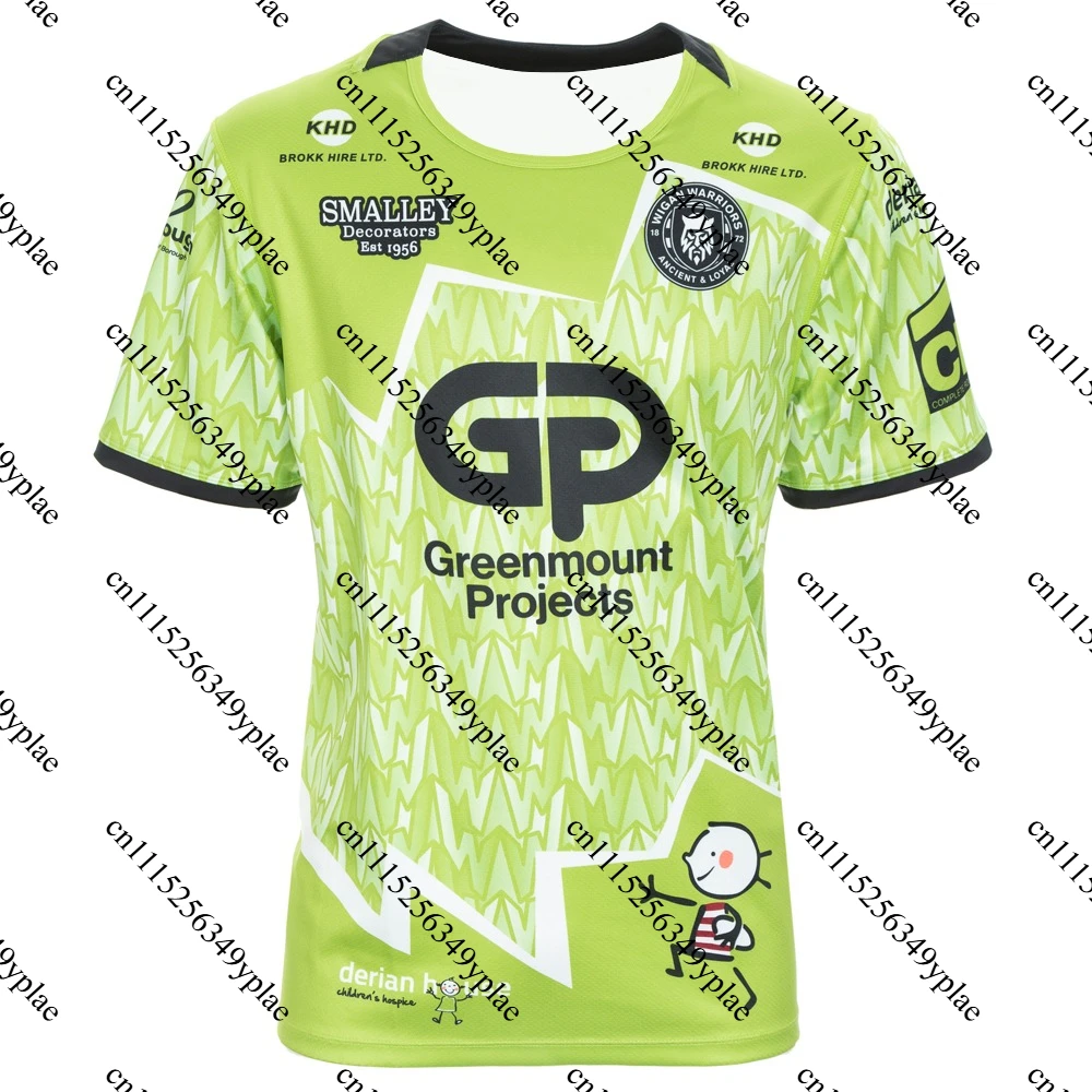 New Men Y2K Oversized Warriors Rugby Jersey Short Sleeve Breathable Athletic Shirt for Sports Training Daily Street Style
