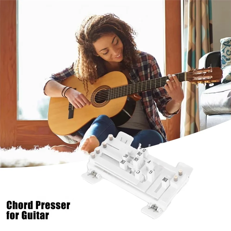 A99I-Guitar Learn Aid Tool One-Touch Chords Presser Guitar Learning Tool Guitar Chord Trainer Practice Aid For Beginner Lover
