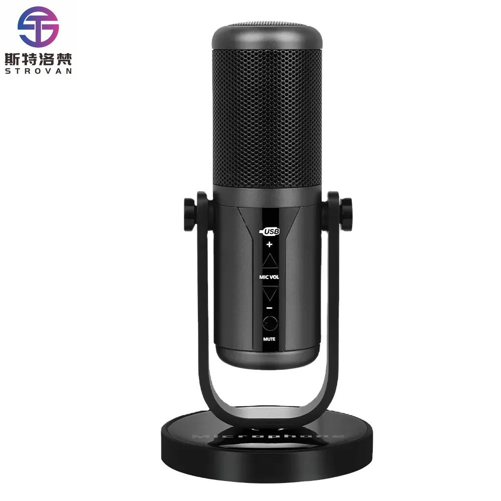 

K12 Professional USB Wired Microphone Desktop Condenser Microphone for Live Broadcast Noise Cancelling Function