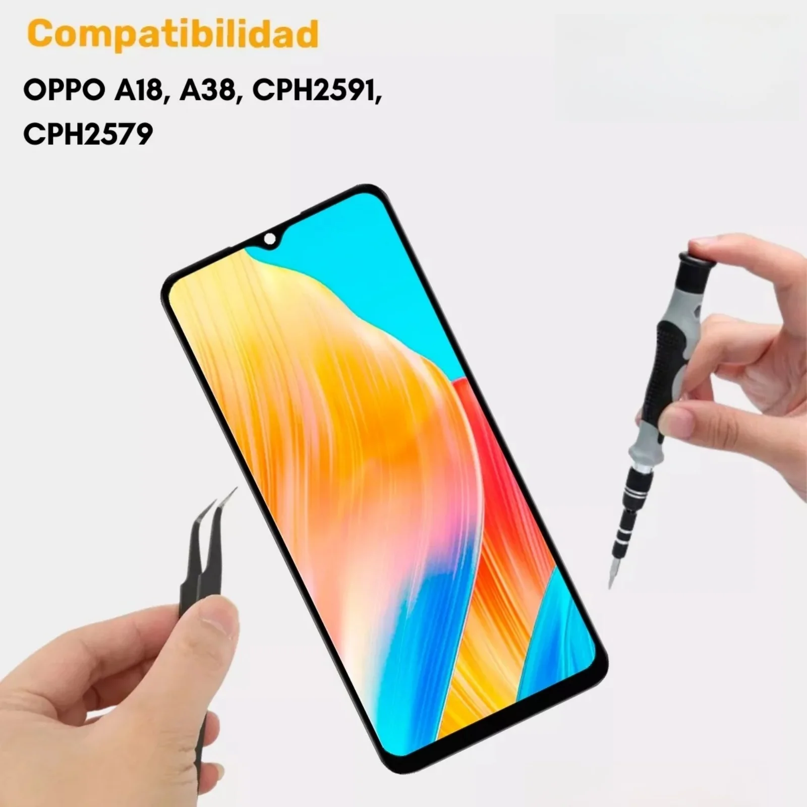 iParts Replacement New Display for OPPO A38 A18 4G CPH2579 CPH2591 LCD Touch Screen Digitizer Assembly OEM Grade A Tested image 2