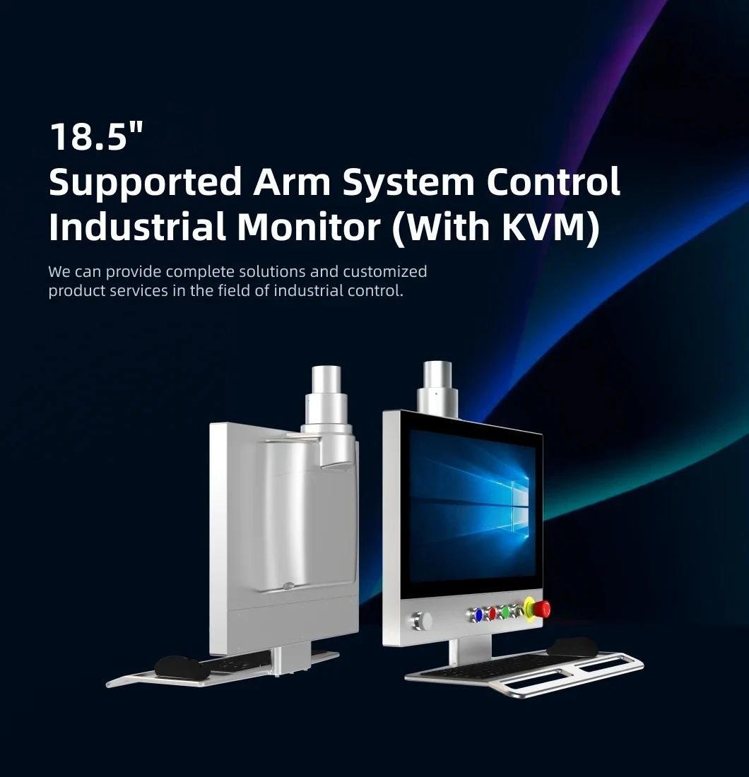18.5 Inch IP65 Wall-Mounted Industrial LCD  Display PCAP Capacitive Touch Screen USB HD  Industrial Front Panel