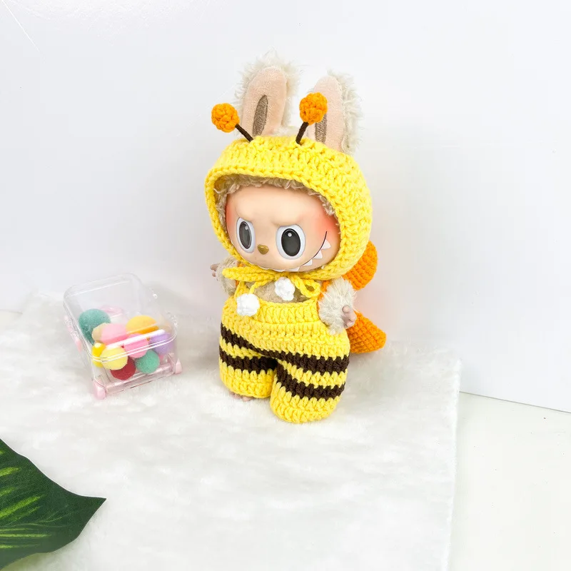 

Одежда для кукол Labubu 17 см, модная одежда, одежда для кукол пчелы, одинаковые по цвету, ручная работа, аксессуары для кукол, рождественские украшения