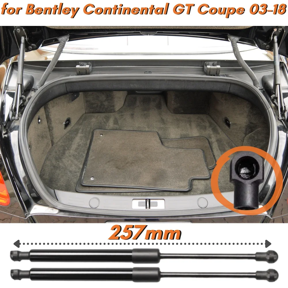 Qty(2) Trunk Struts for Bentley Continental GT Coupe 2003-2018 3W8827550G 257mm Rear Tailgate Boot Lift Support Gas Spring Shock