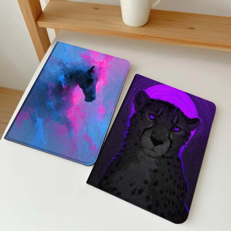 

Neon Horse Abstract Art Tablet Case For Apple iPad Air Pro mini 1 2 3 4 5 6 7 8 9 11 M2 M3 M5 M4 5th 6th 7th 10th 11th Gift