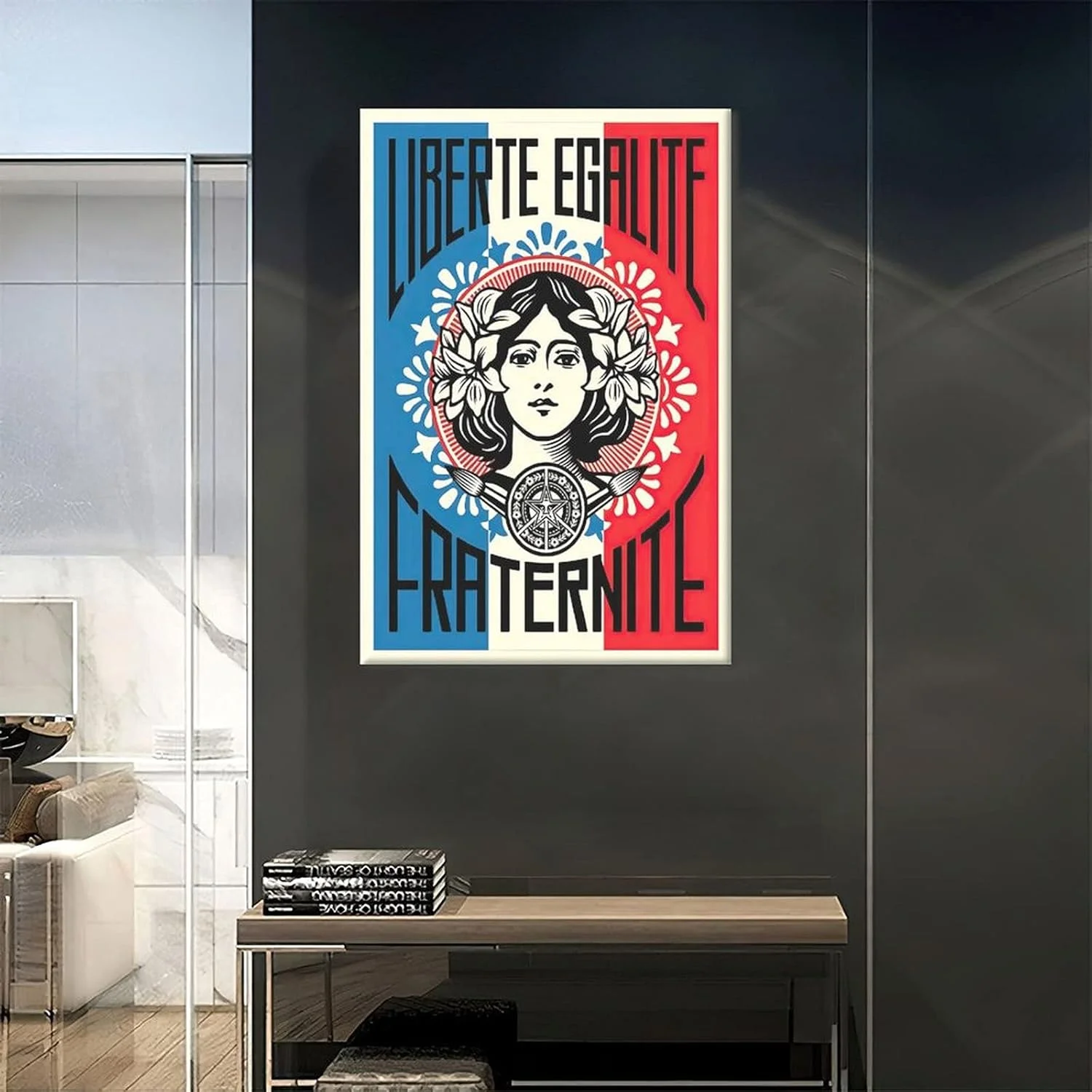 Liberte Egalite Fraternite by Shepard Fairey Poster Decorative Painting Canvas Wall Art Living Room Posters Bedroom Painting image 4