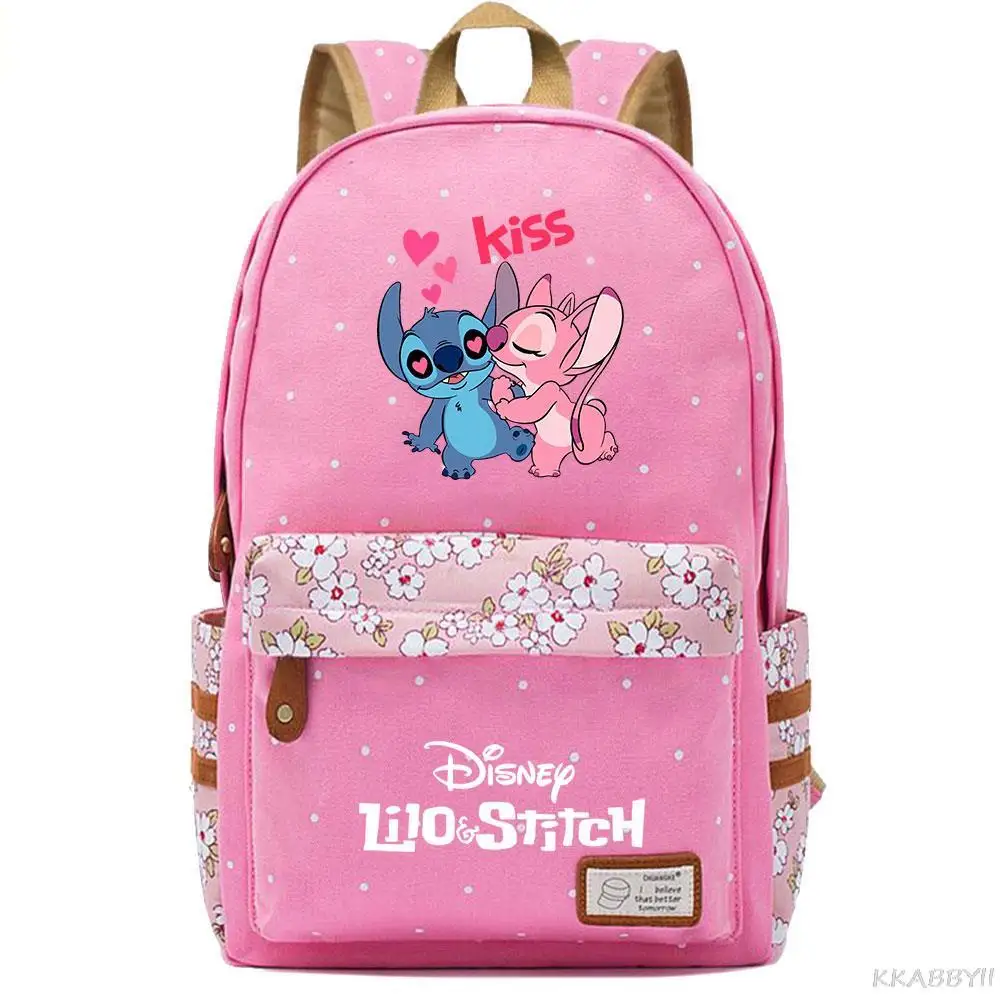 Stitch Boy Girl Kids School Book Bags Women Bagpack Teenagers Schoolbags Canvas Laptop Travel Backpack