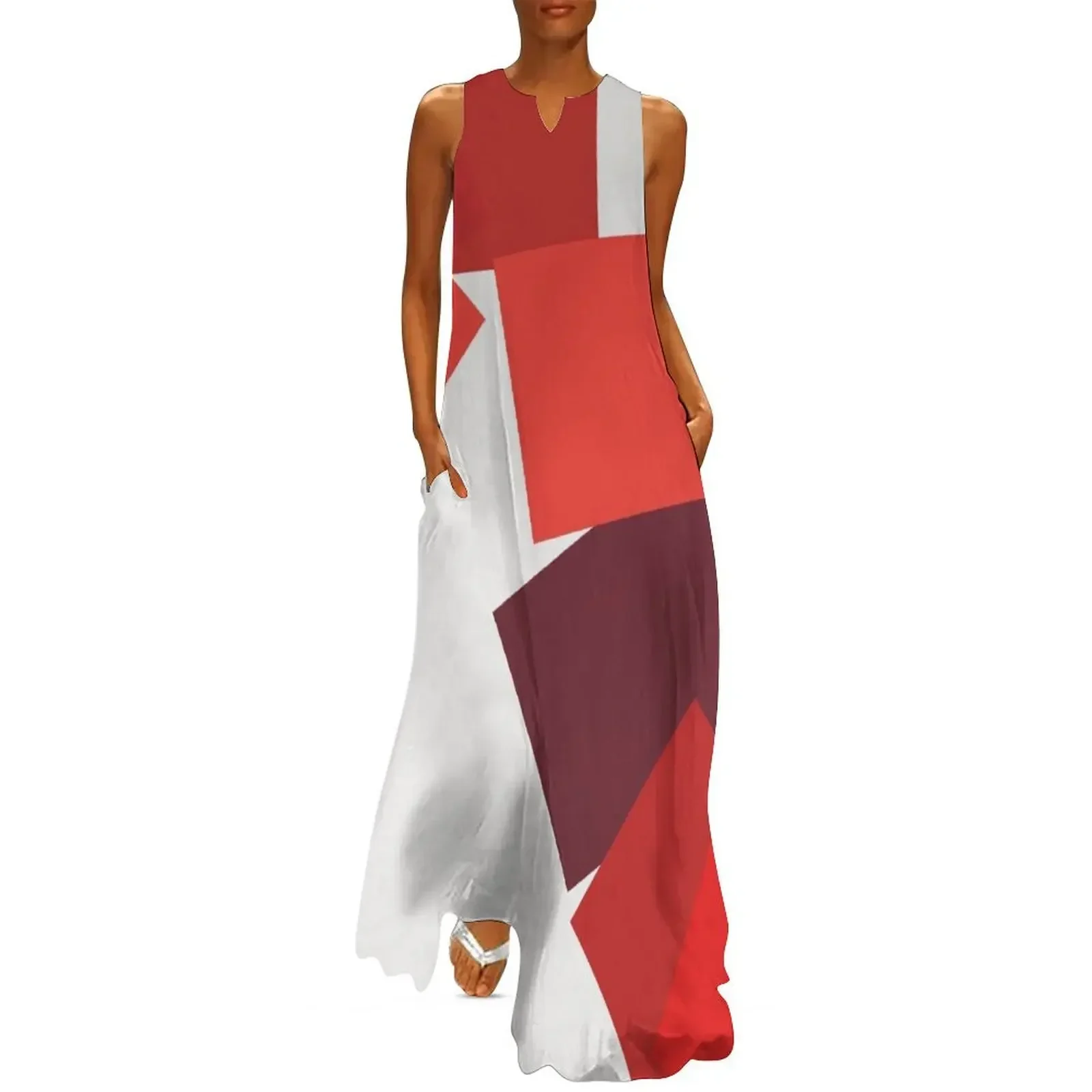 

Sainte Victoire in Rouge by Vera Molnar Long Dress loose women's dress dresses women summer 2025 Dresses Dress