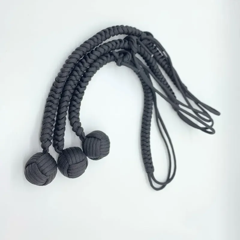 DIY Monkey Fist Whip Bracelet Outdoor EDC Self Defense Rope Steel Ball Broken Window Breaker Personal Safety Keychain Tools