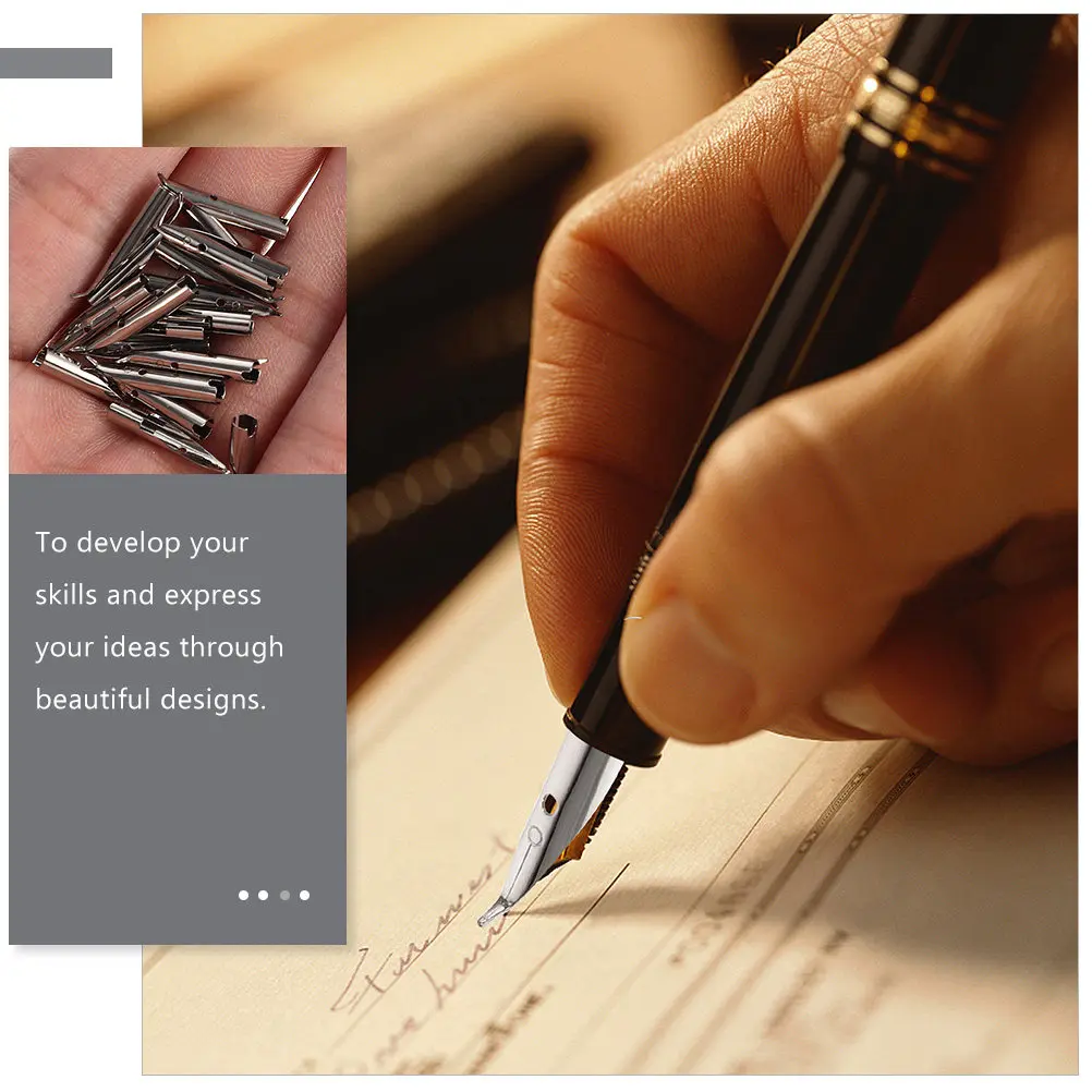 

Набор из 15 металлических наконечников для перьевых ручек премиум-класса для студентов, художников и начинающих, универсальные сменные наконечники