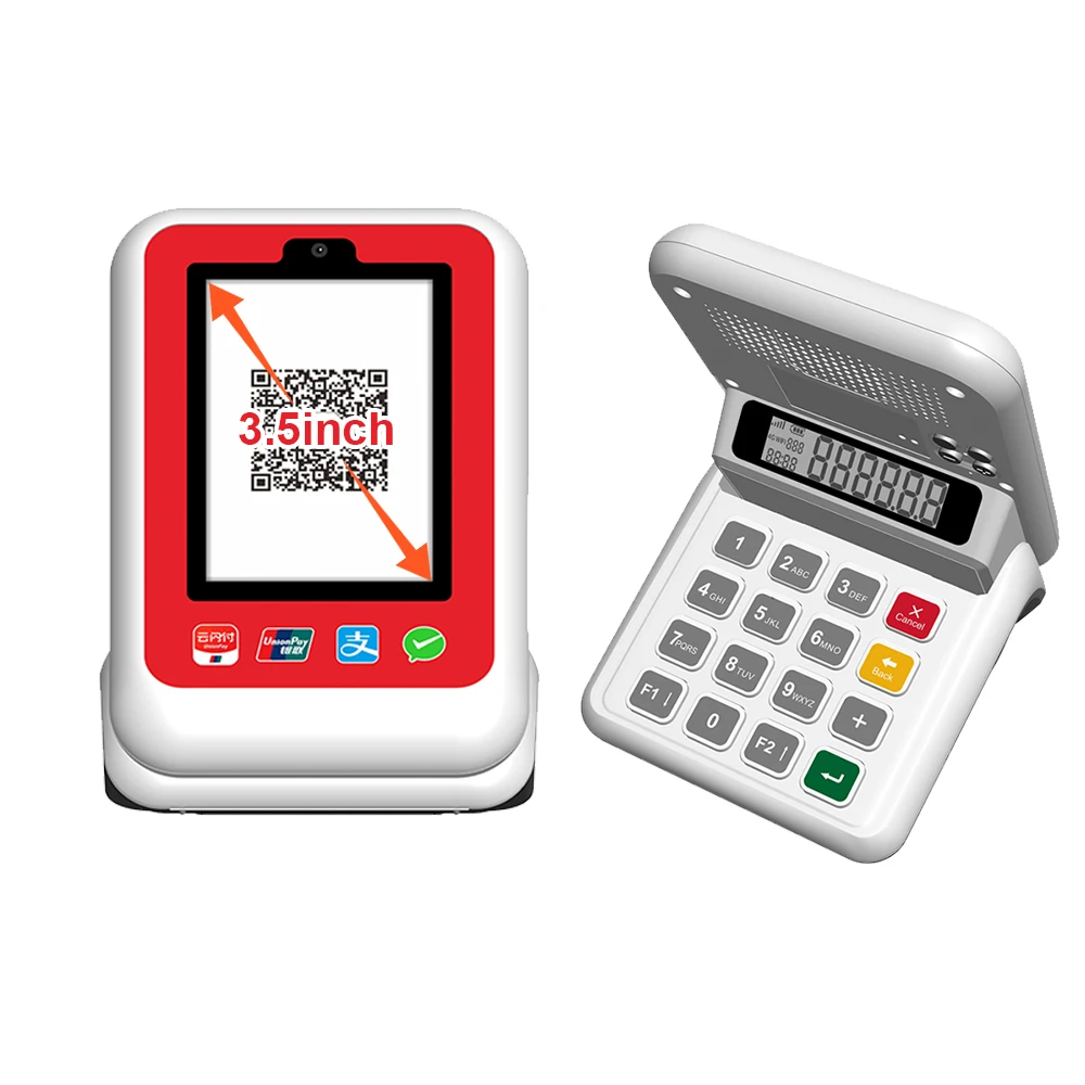 

3.5inch 4G Dynamic QR Code Terminal Payment Generator Display Payment Drvice with NFC Keyboard Z30