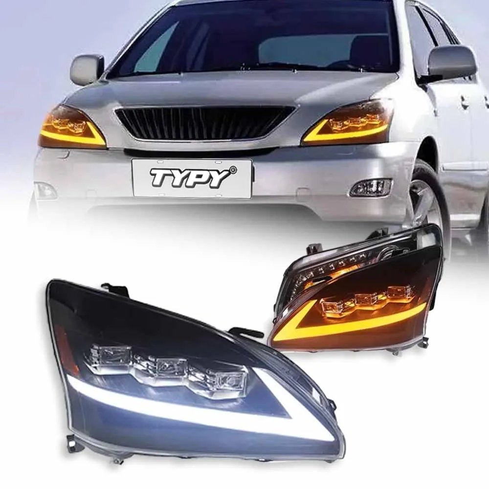 

New LED Headlight Upgrade Modified Full Head Lamp For Lexus RX 2004-2008 Turn Signals Daytime Running Lights