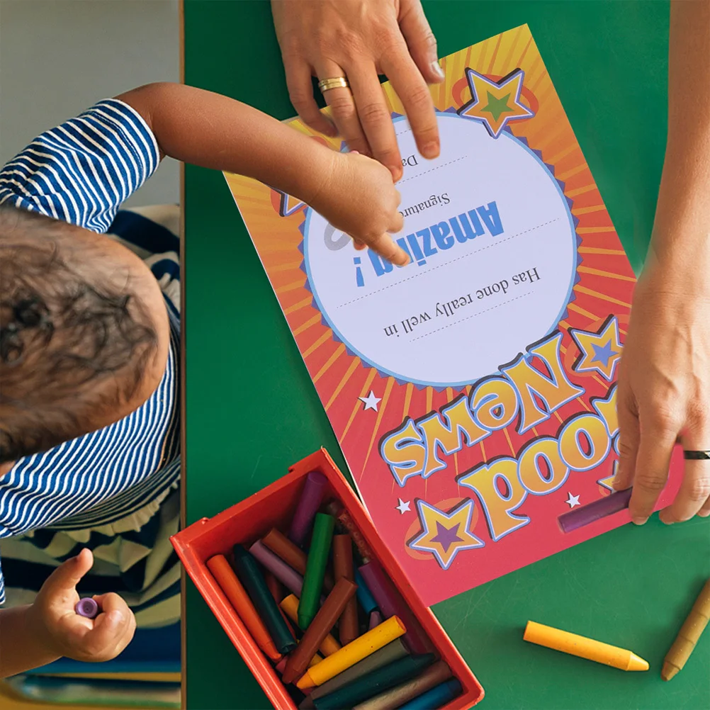 

200Pcs Kids Award Certificates Cartoon Style A5 Paper Single-Sided Printing for School Performance Graduation