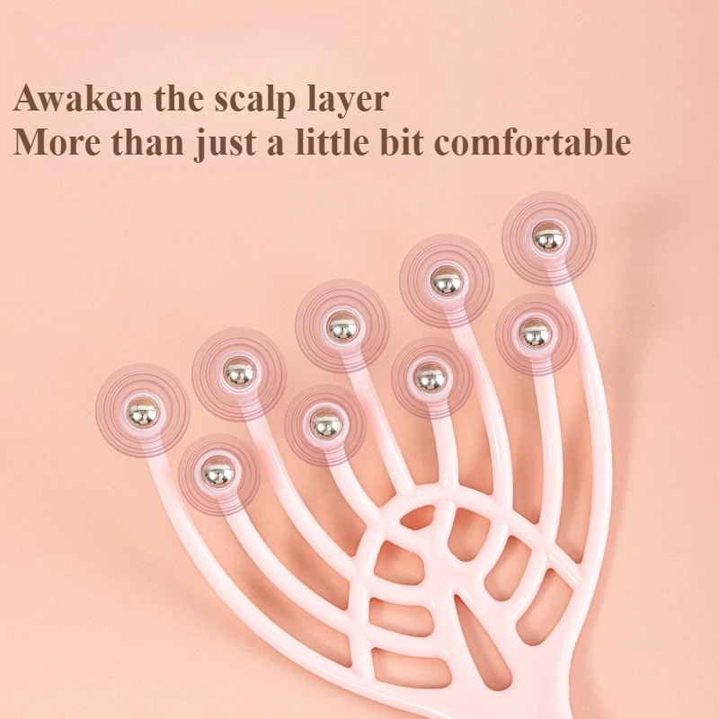 

Nine Claw Head Massager, Scalp Ball Manual Massage, Five Claw Head Therapy, Relaxation and Stress Relief Comb Tool